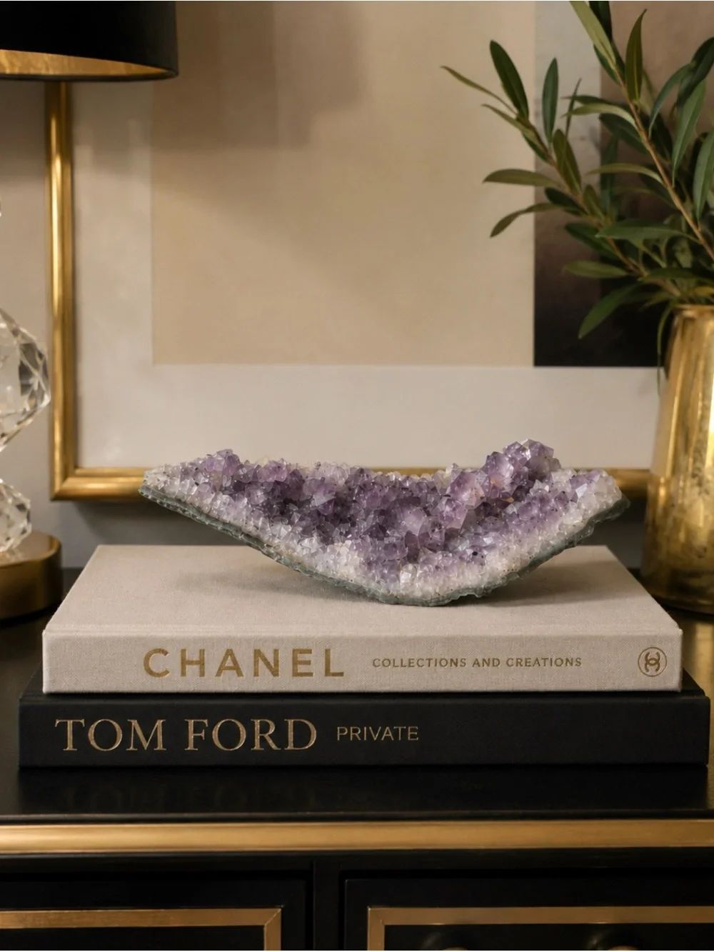 Raw Natural Amethyst Crystal Druzy Cluster in Original Matrix